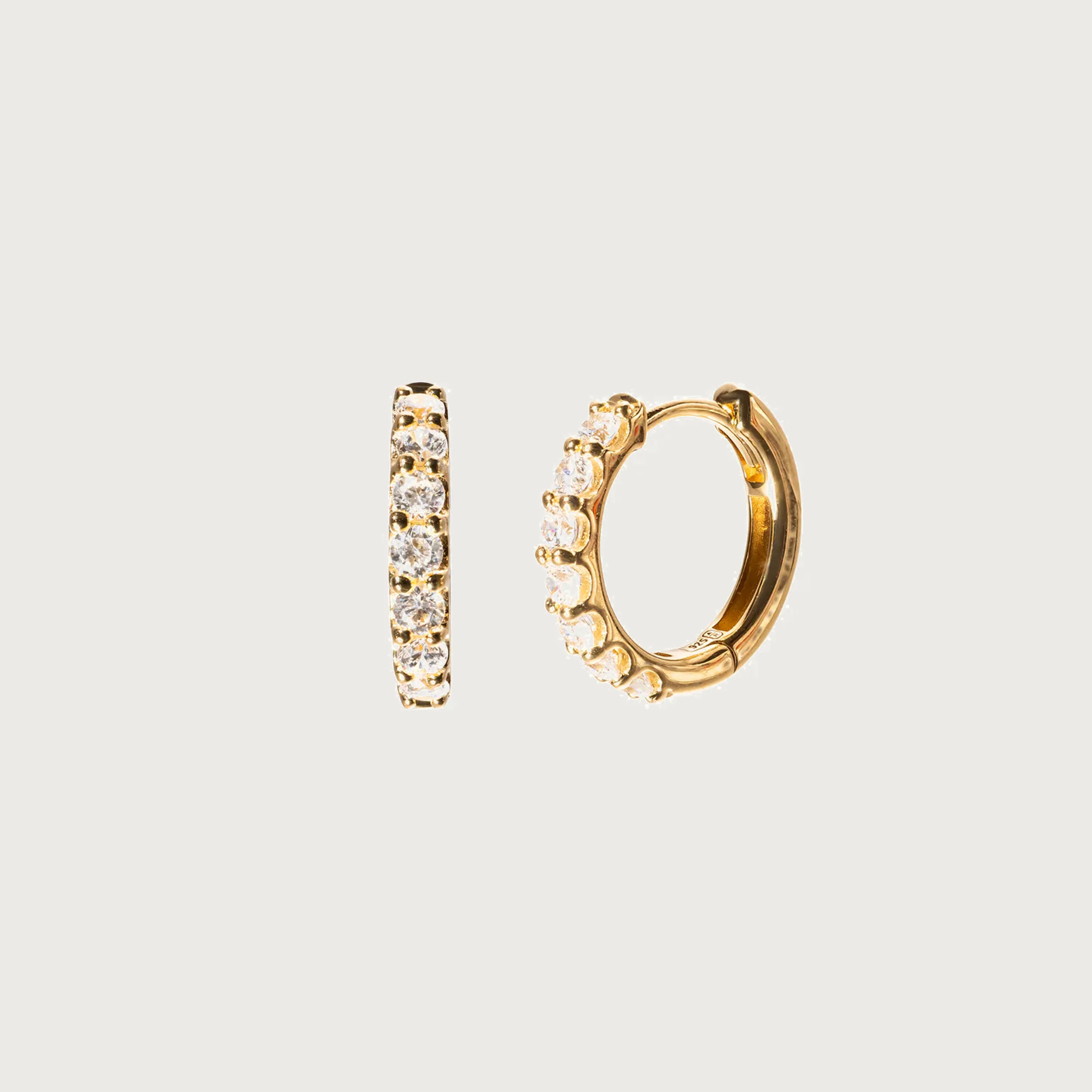 Classic Gold Pave Huggie