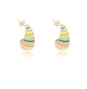Colorful Easter Teardrop Water drop Earrings 18k Gold filled