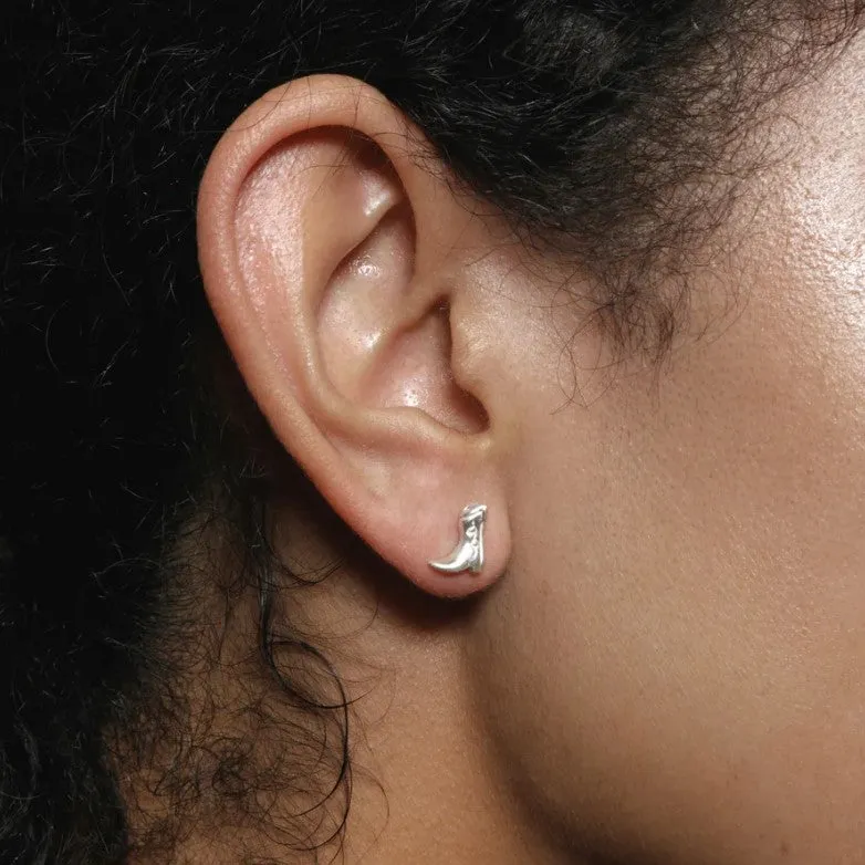 Cowboy Stud Earrings (Silver)
