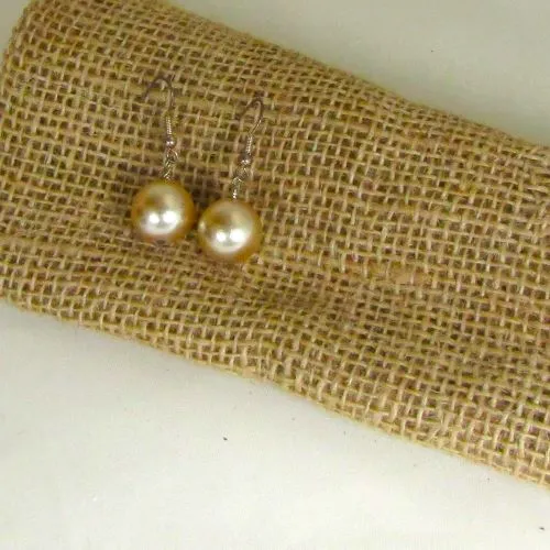 Creamy White Pearl Drop Earrings