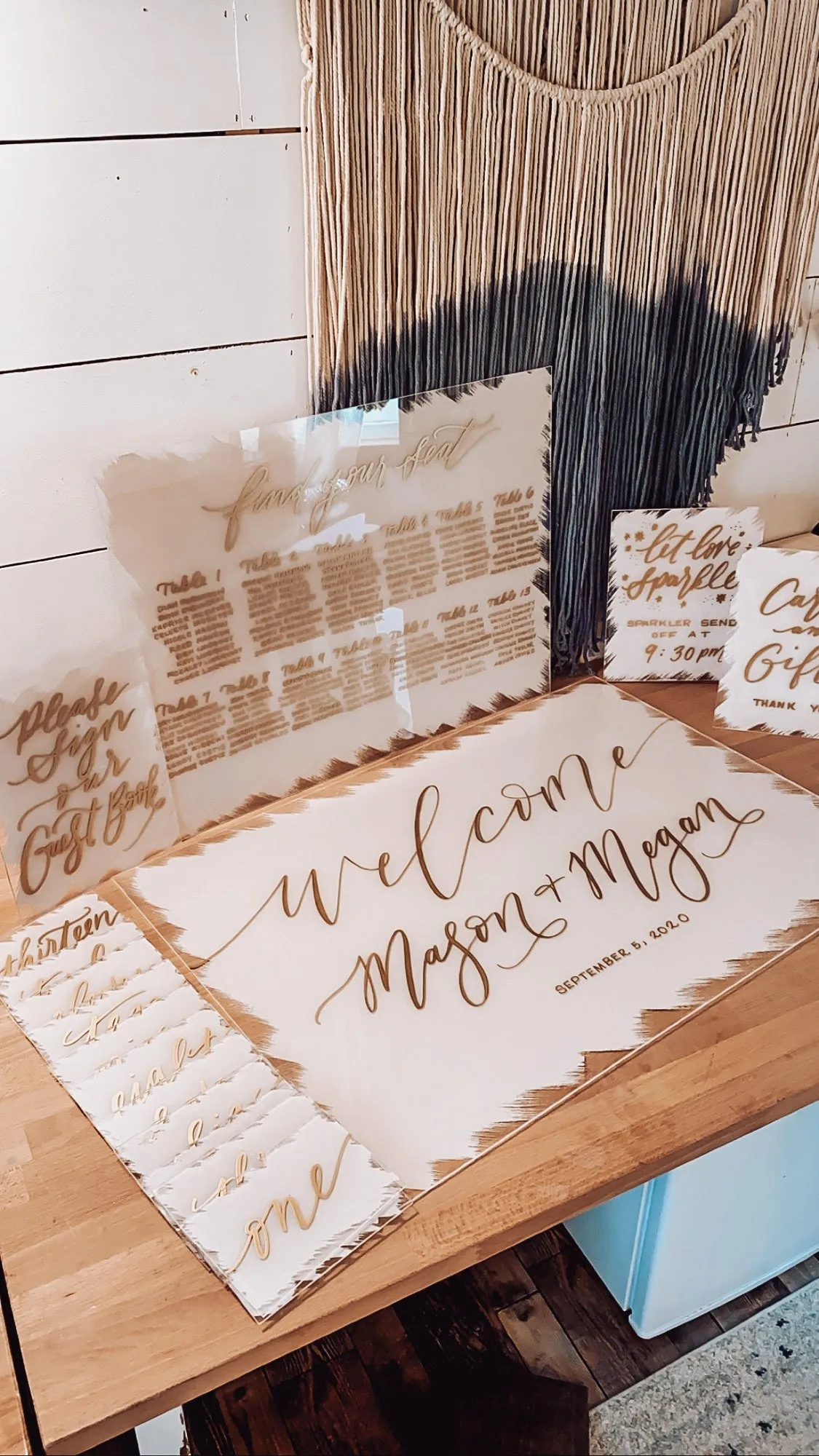 Custom Acrylic Wedding Sign