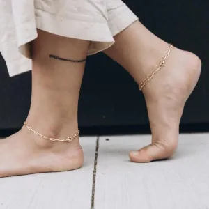 Dainty Chain Link Anklet 6x3mm