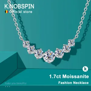 Elegant K. Nob Spin Moissanite Necklace