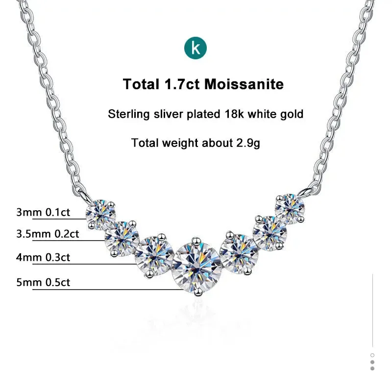 Elegant K. Nob Spin Moissanite Necklace