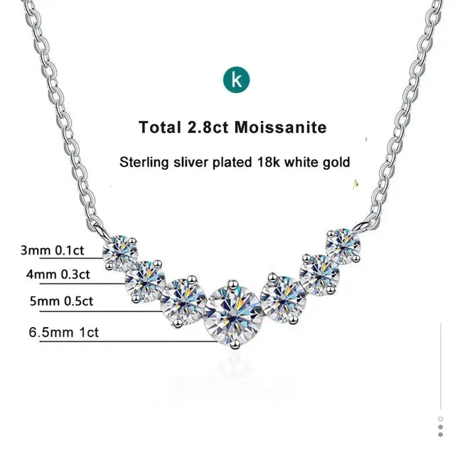 Elegant K. Nob Spin Moissanite Necklace