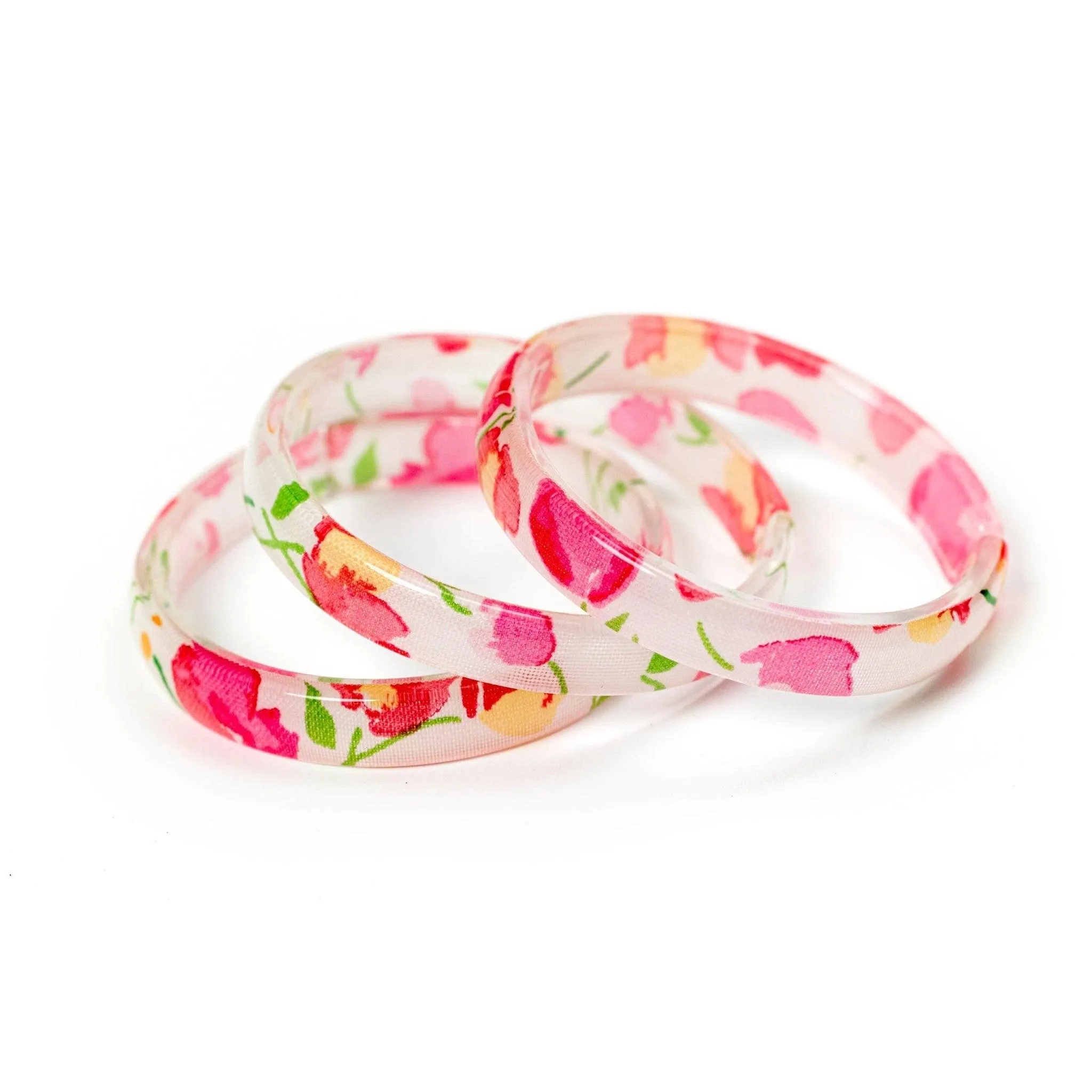 Floral Pink Bangles Set
