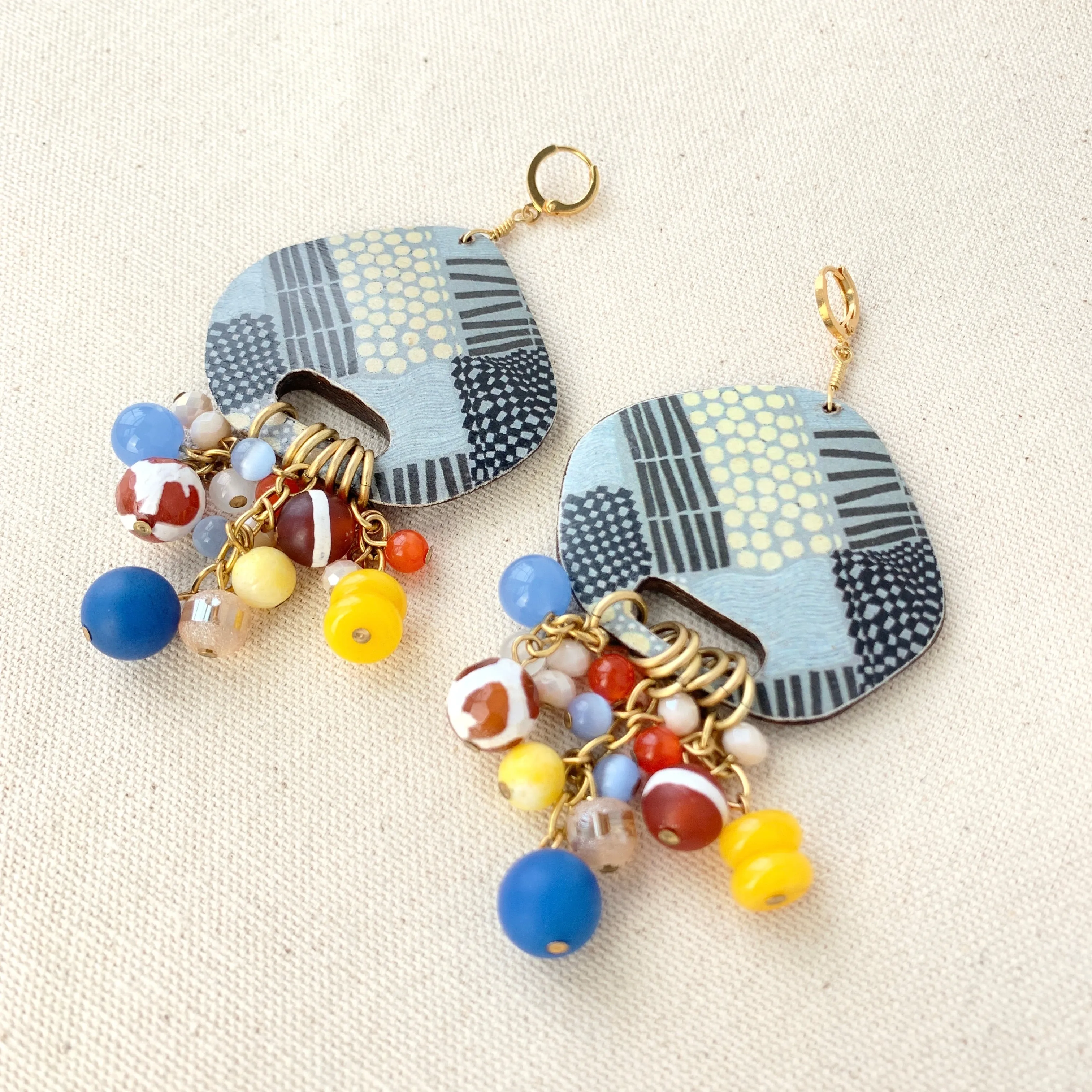 Folk Art Fortune Chandelier Earrings