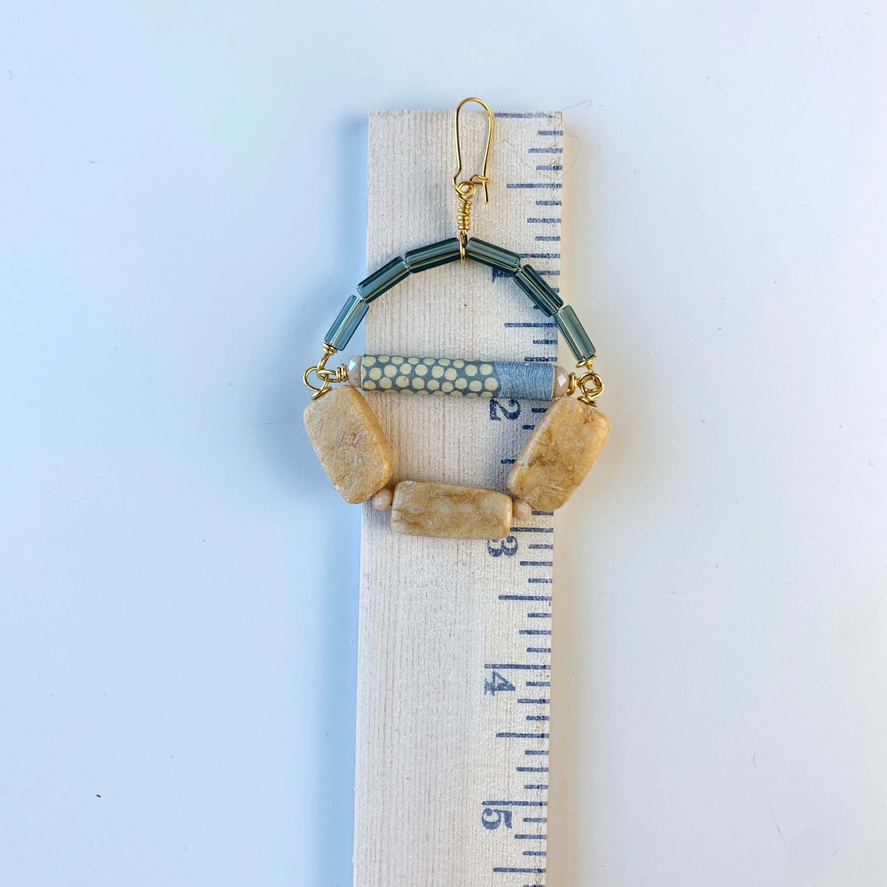 Folk Art Fortune Hoop Earrings