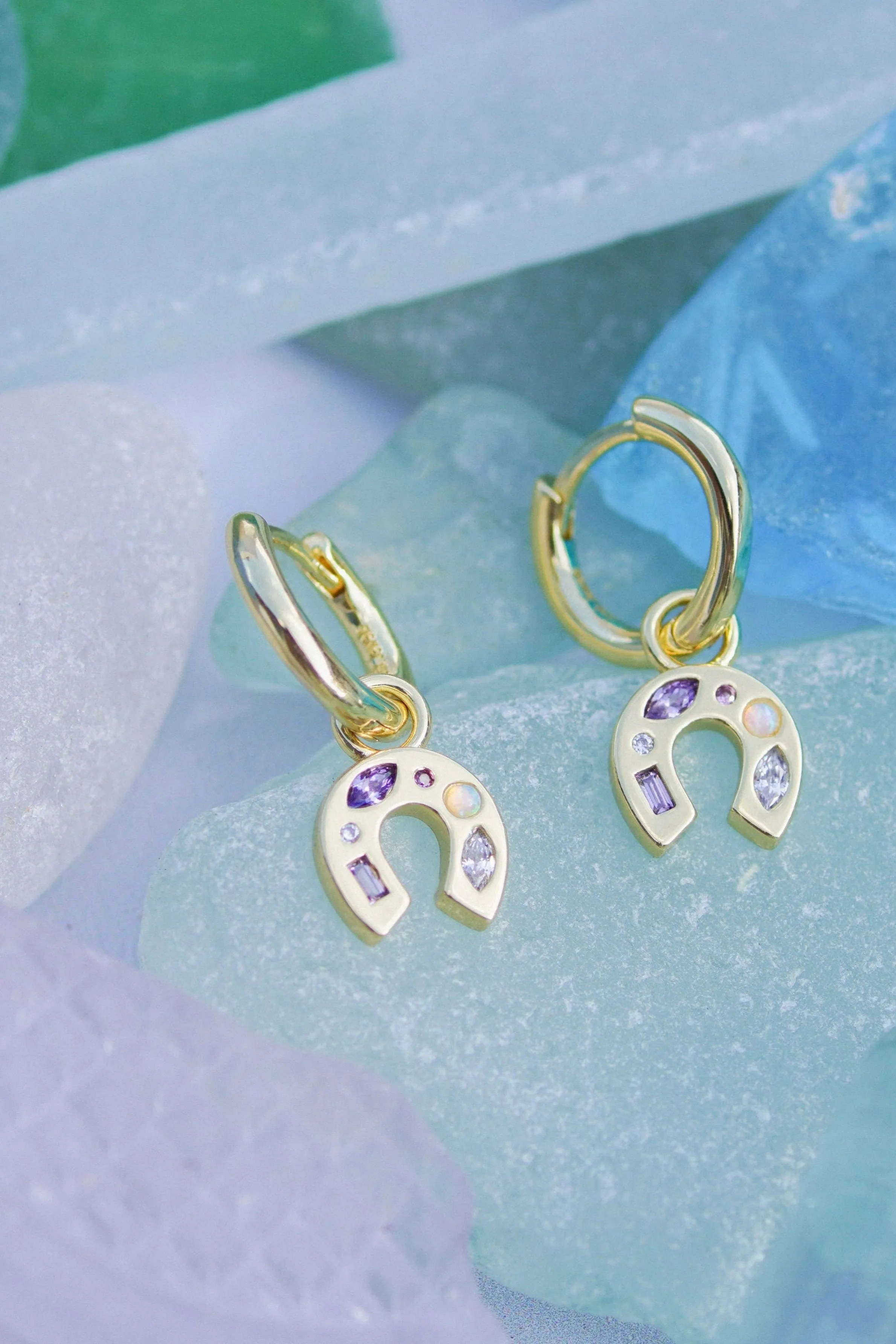 JJ Mini Lucky Charm Hoop Earrings