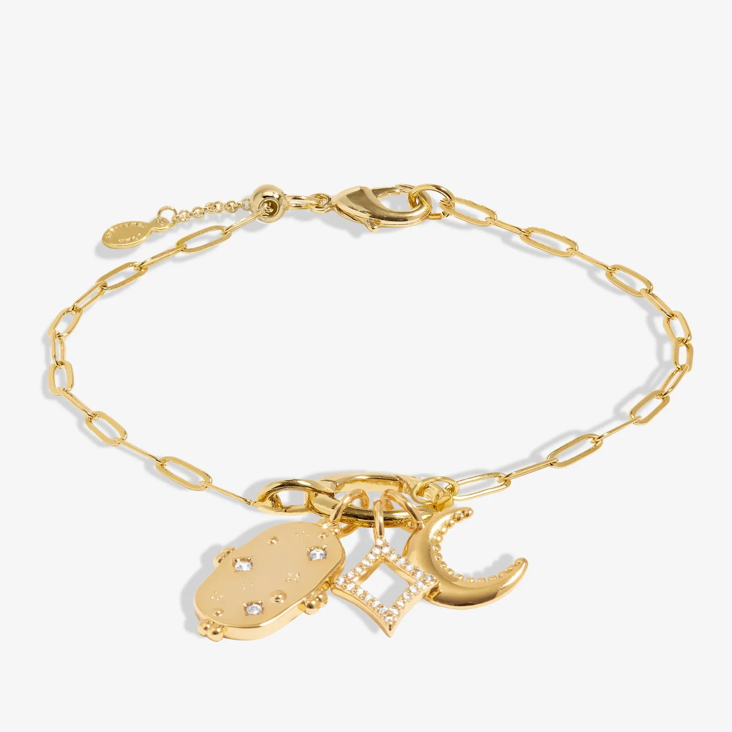 Little Links Oval Clasp Celestial Charms Gold Plated Bracelet 7539