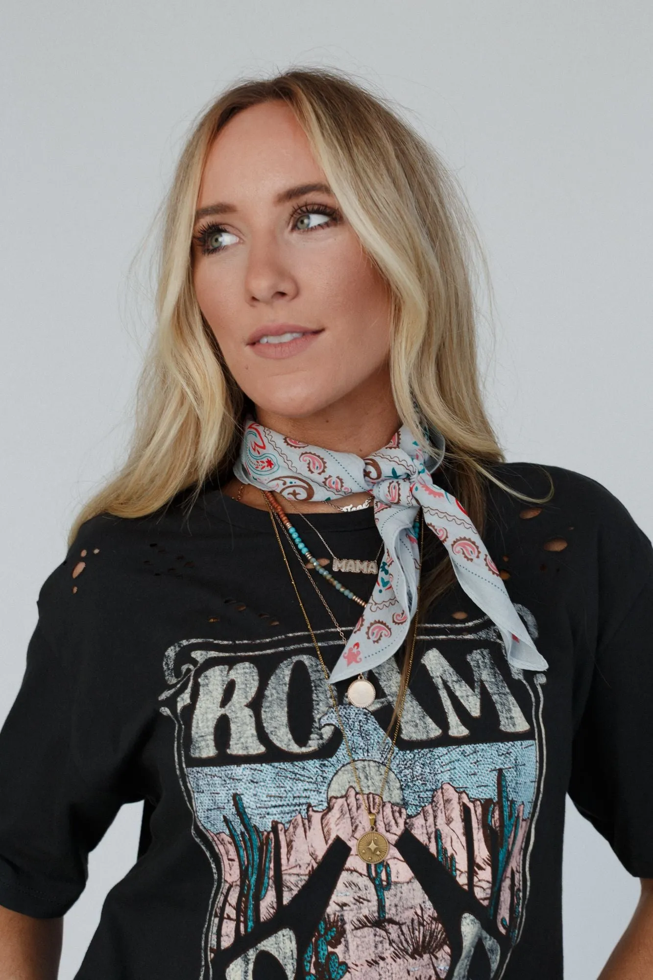 Love Full Paisley Bandana - Teal
