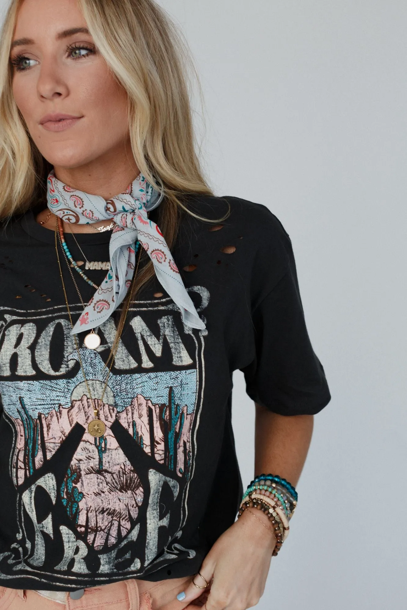 Love Full Paisley Bandana - Teal
