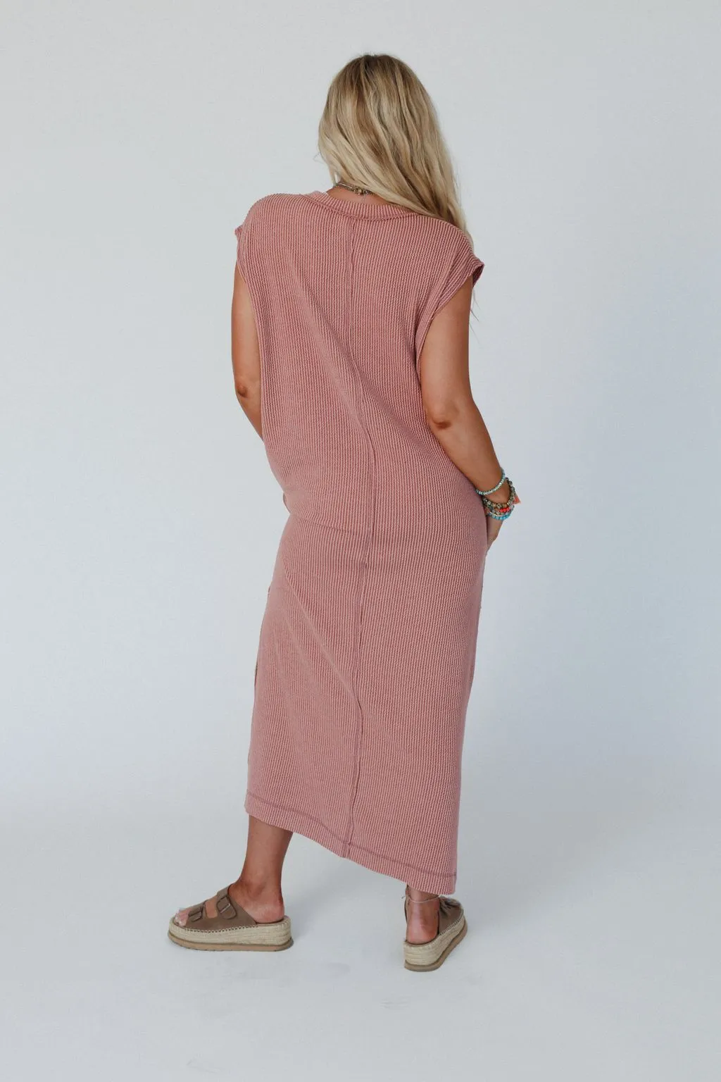 Madeline Textured Maxi Dress - Cedarwood