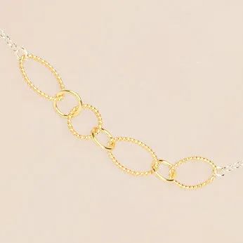Mixed Metal Chain Anklet