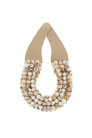 Neutral Beaded Bib Necklace