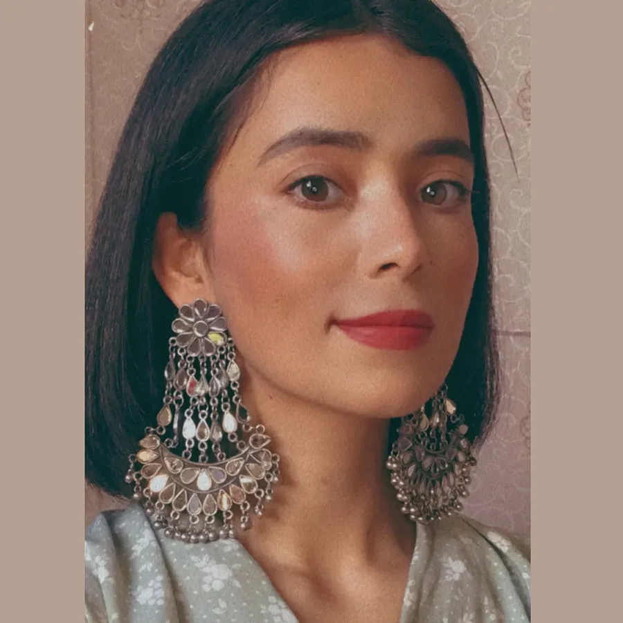 Oversized Long Dangle Tribal Earrings