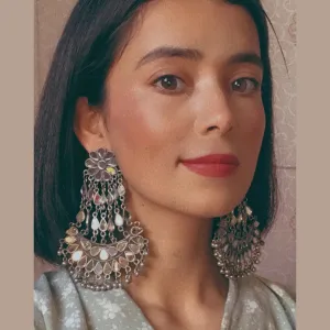 Oversized Long Dangle Tribal Earrings