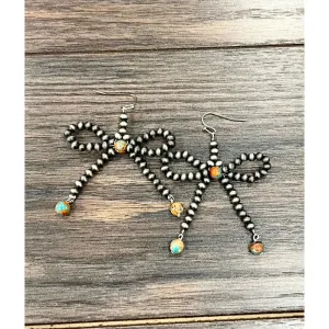 Pearly Girl Fashion Bow Earrings