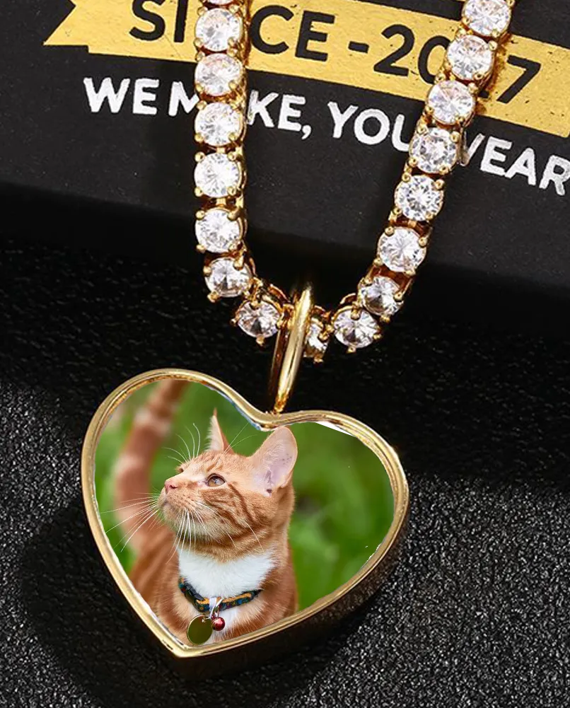 Personalized 14k Photo Cremation Urn Necklace for Ashes With Filling Tool- Custom Engraving Heart Pendant Memorial Keepsake 14k Gold Jewelry