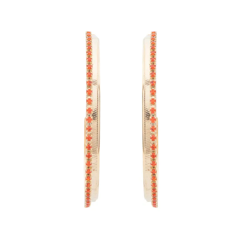 RHINO Tennis Hoop Earrings