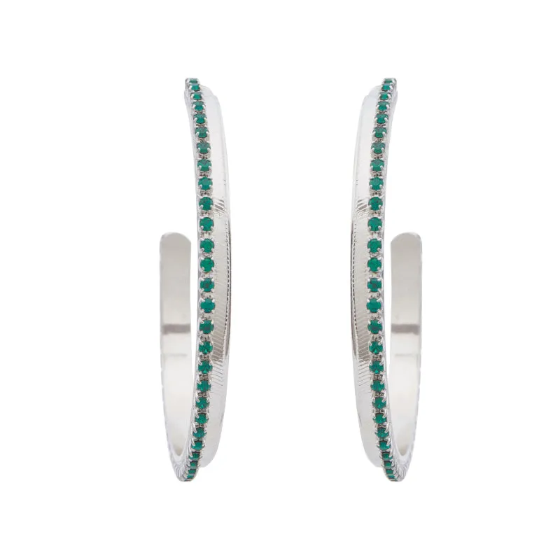 RHINO Tennis Hoop Earrings