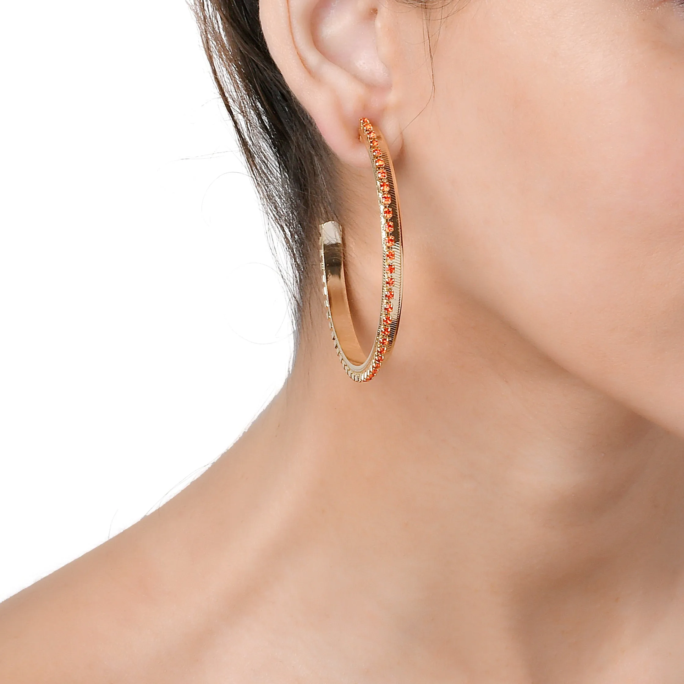 RHINO Tennis Hoop Earrings
