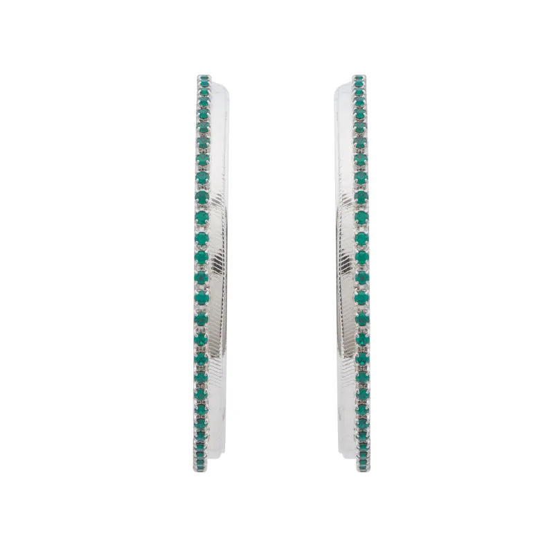 RHINO Tennis Hoop Earrings
