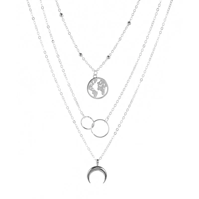Silver Layered Necklace