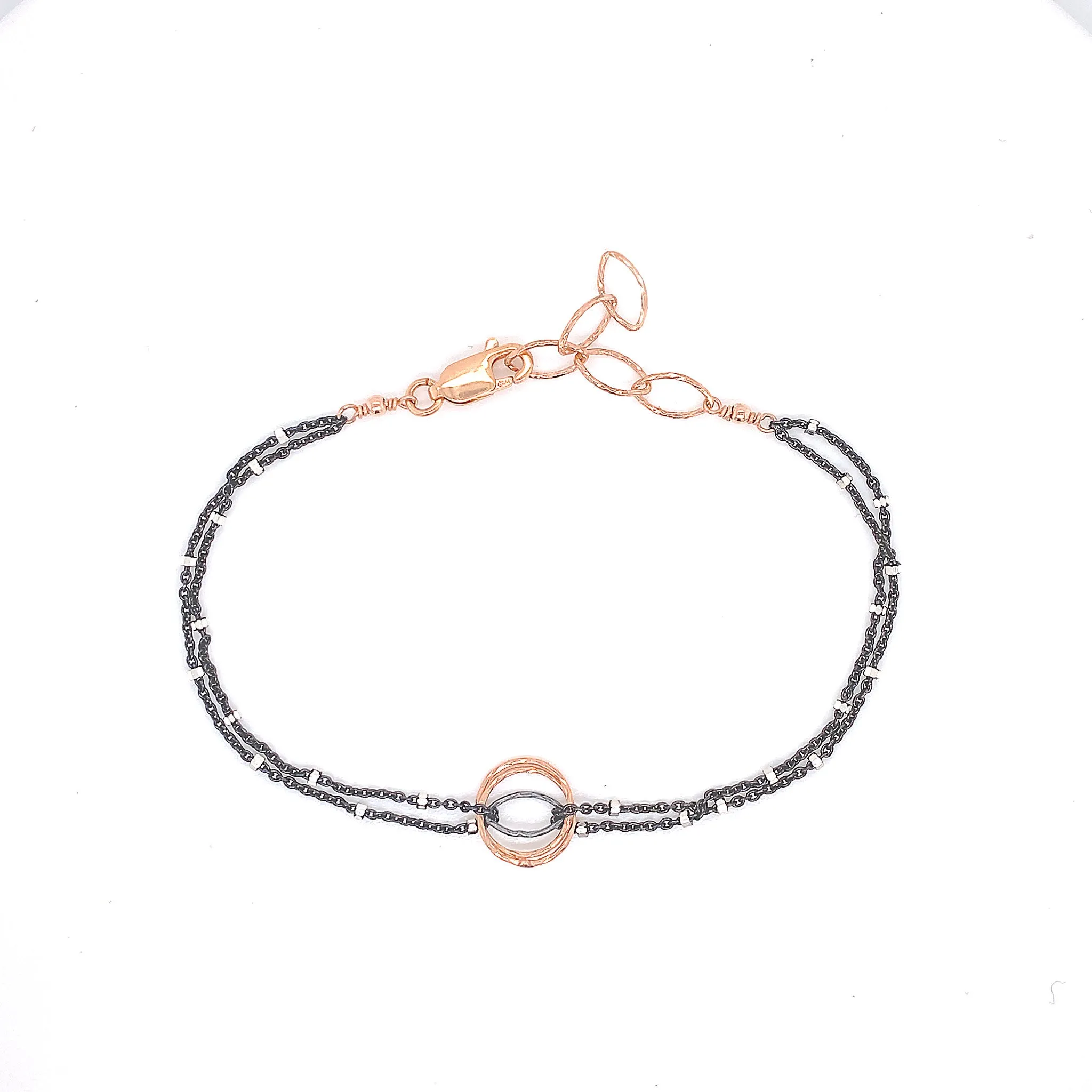 Small Diamond Cut Cat's Eye Bracelet (B362)