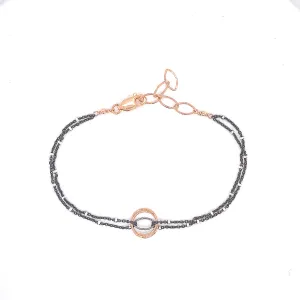 Small Diamond Cut Cat's Eye Bracelet (B362)