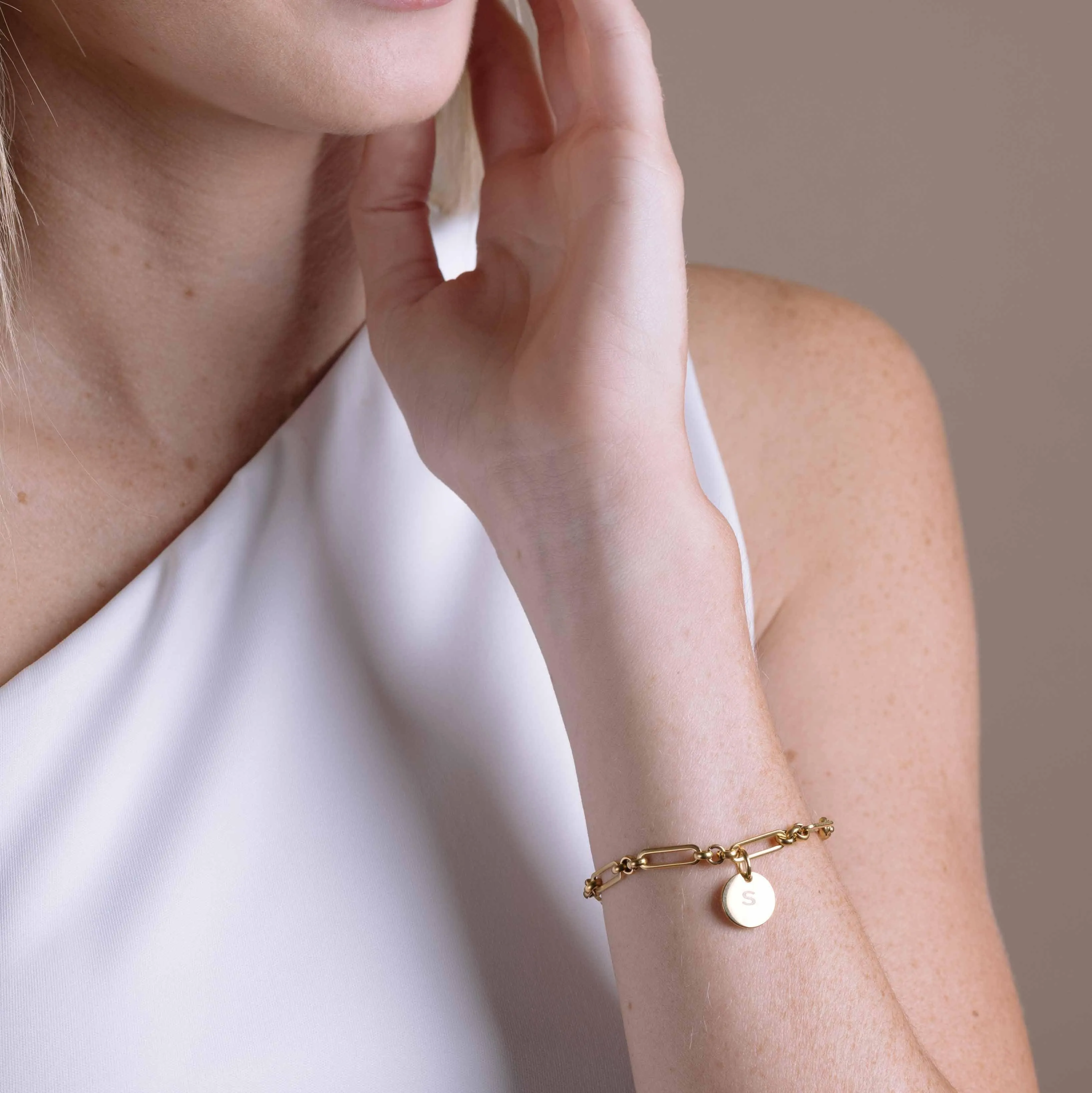 Solar Link Bracelet in Gold