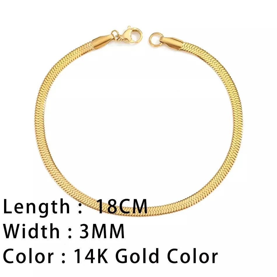 SUNIBI Classic Snake Chain Bracelet: Chic Women's Jewelry Piece