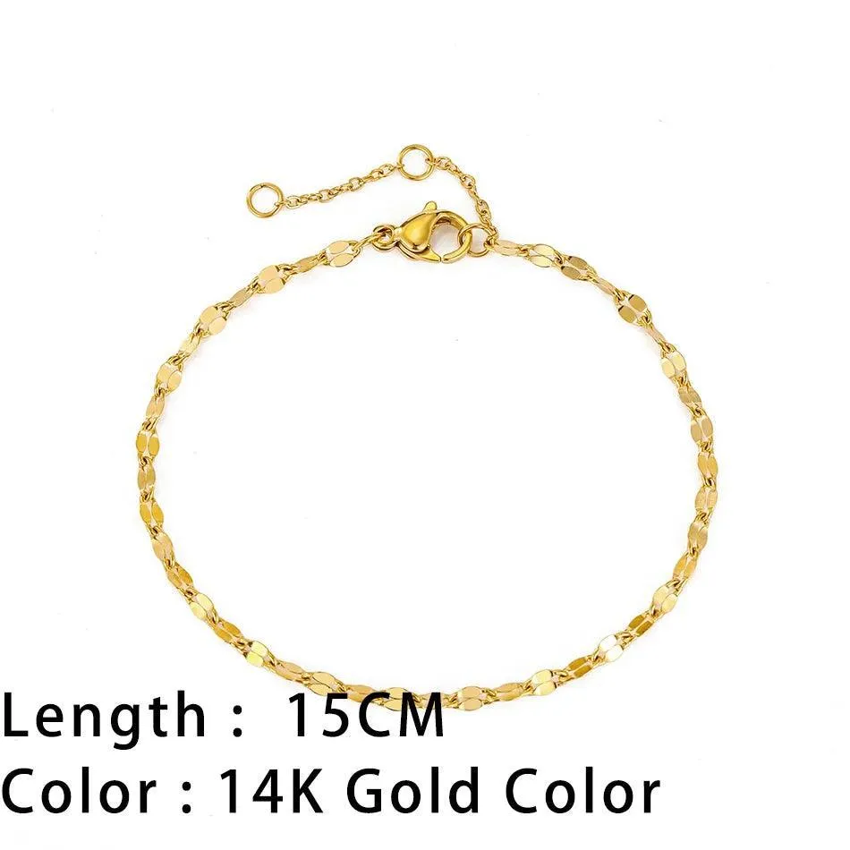 SUNIBI Classic Snake Chain Bracelet: Chic Women's Jewelry Piece