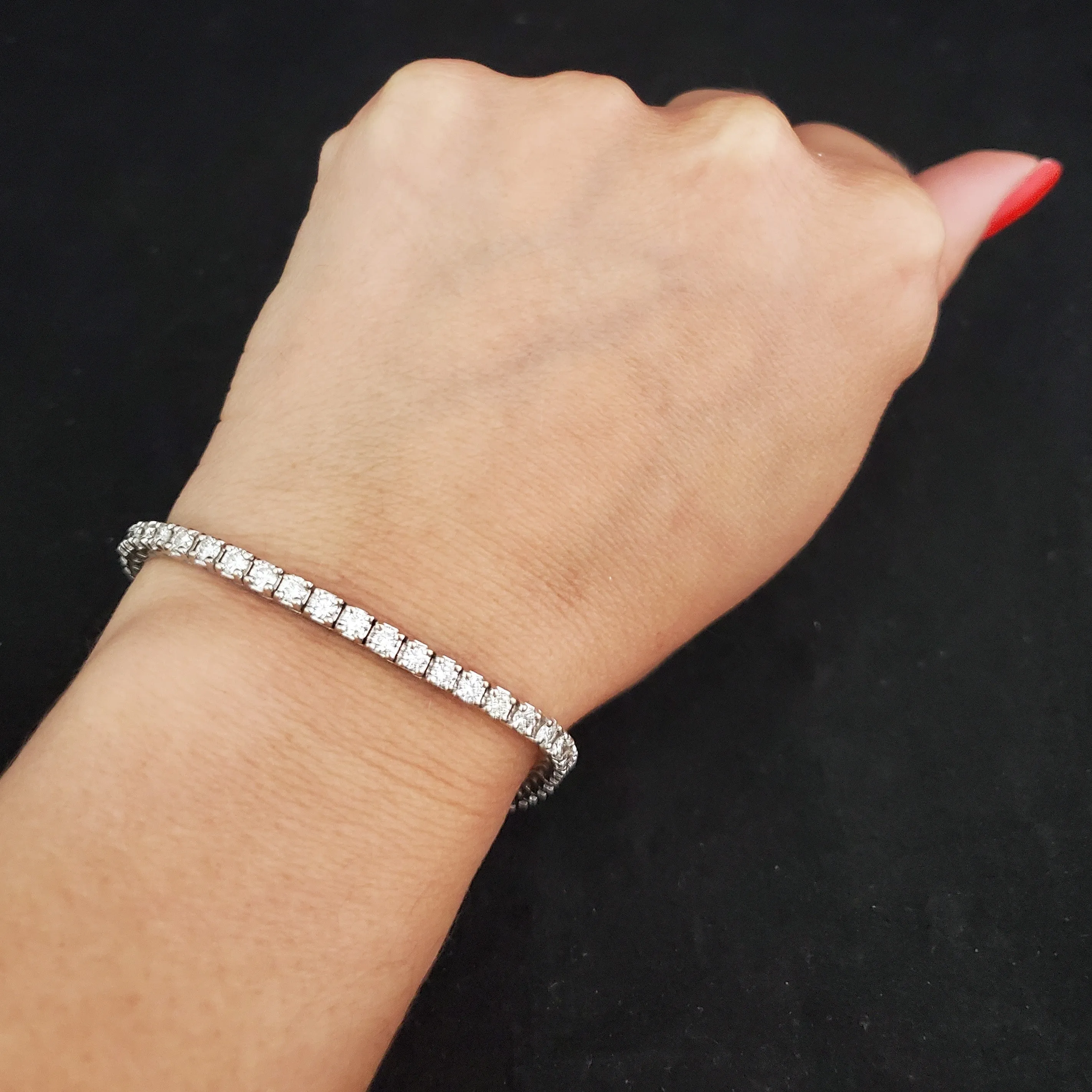The Bruges - Estate 4.5ct Diamond 14k Gold Tennis Bracelet