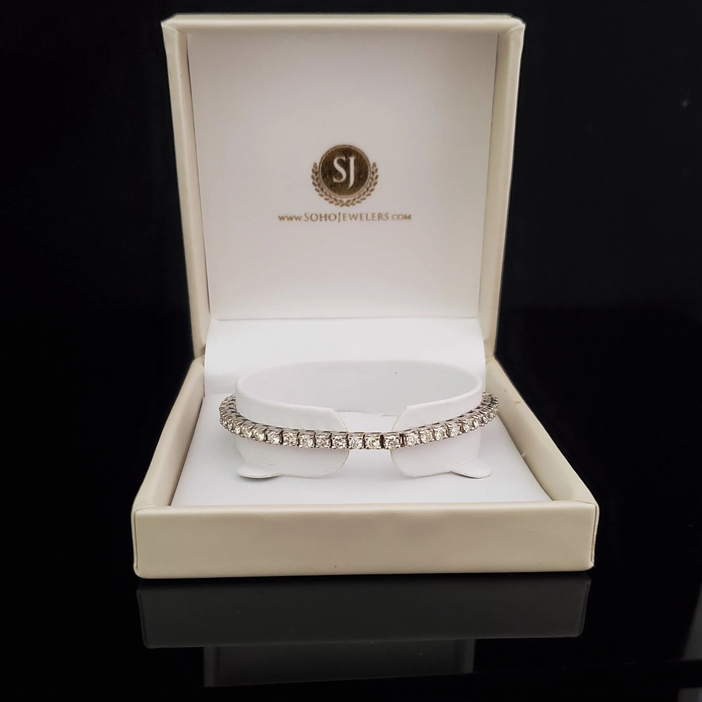 The Bruges - Estate 4.5ct Diamond 14k Gold Tennis Bracelet