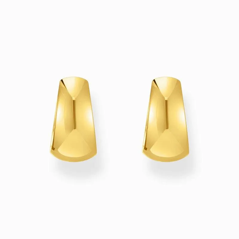 Thomas Sabo Gold-plated Classic Hoop Earrings, Trapezoidal Shape