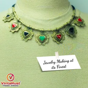 Tribal Antique Necklace and earrings Jewelry Set