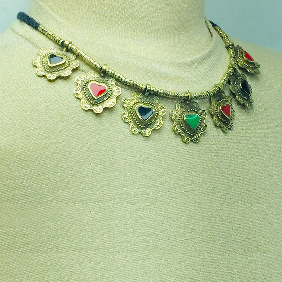 Tribal Antique Necklace and earrings Jewelry Set