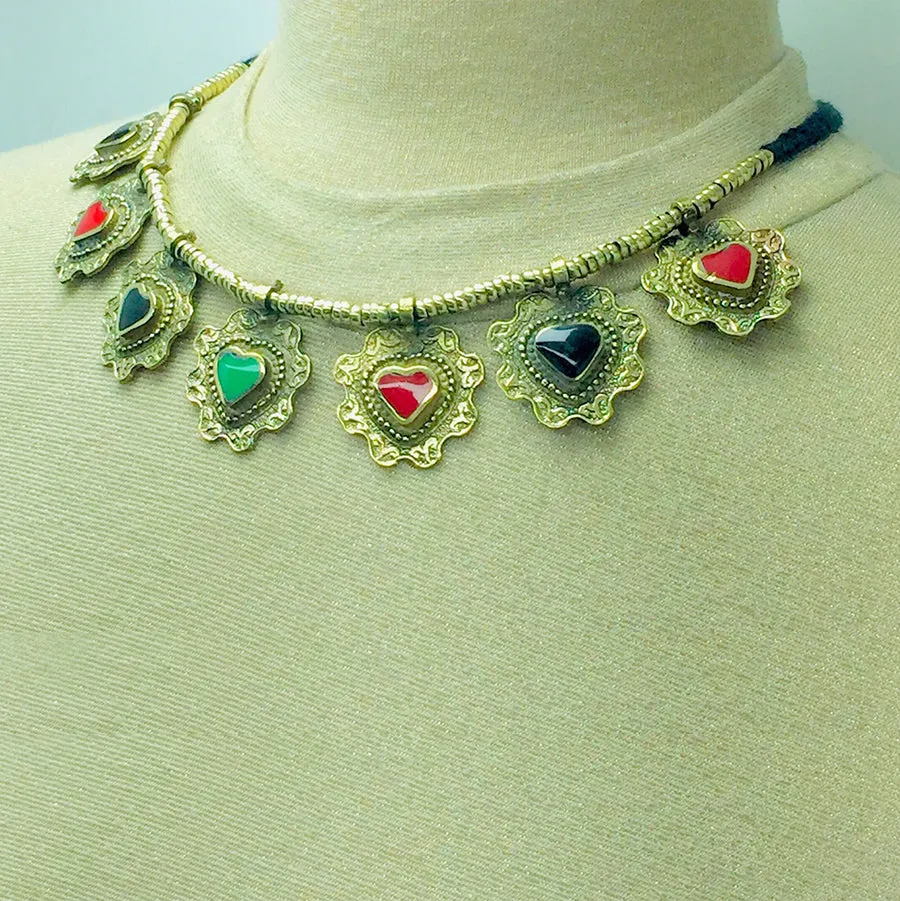 Tribal Antique Necklace and earrings Jewelry Set