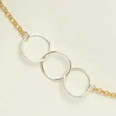 Triple Silver Circle Anklet