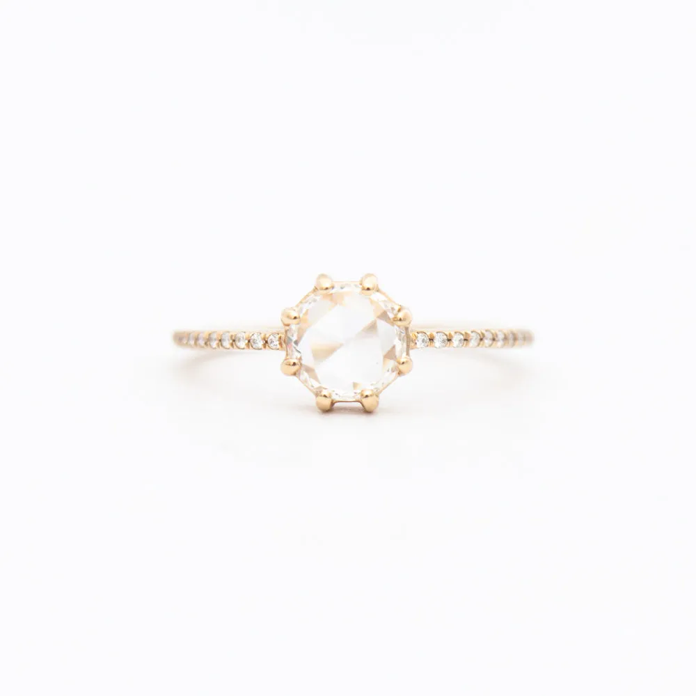White Diamond Vega Ring