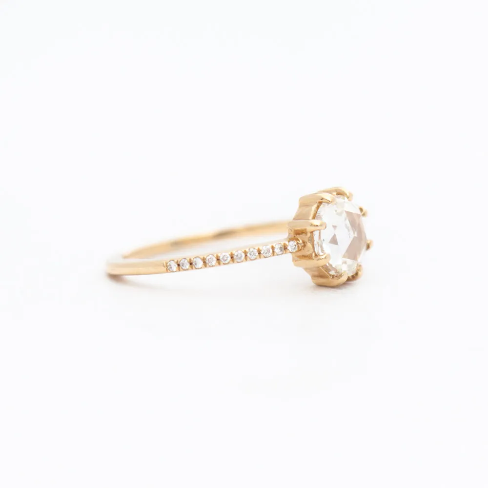White Diamond Vega Ring