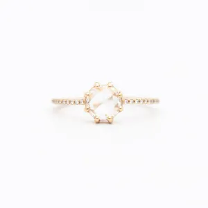 White Diamond Vega Ring