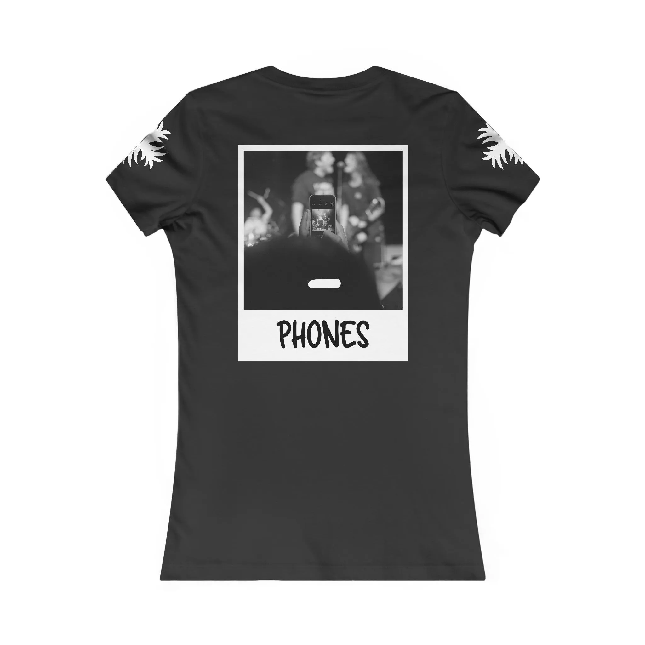 Women T-Shirt Edgy Original Design More Hands Less Phones Dark Print Tee Size S, M, L, XL
