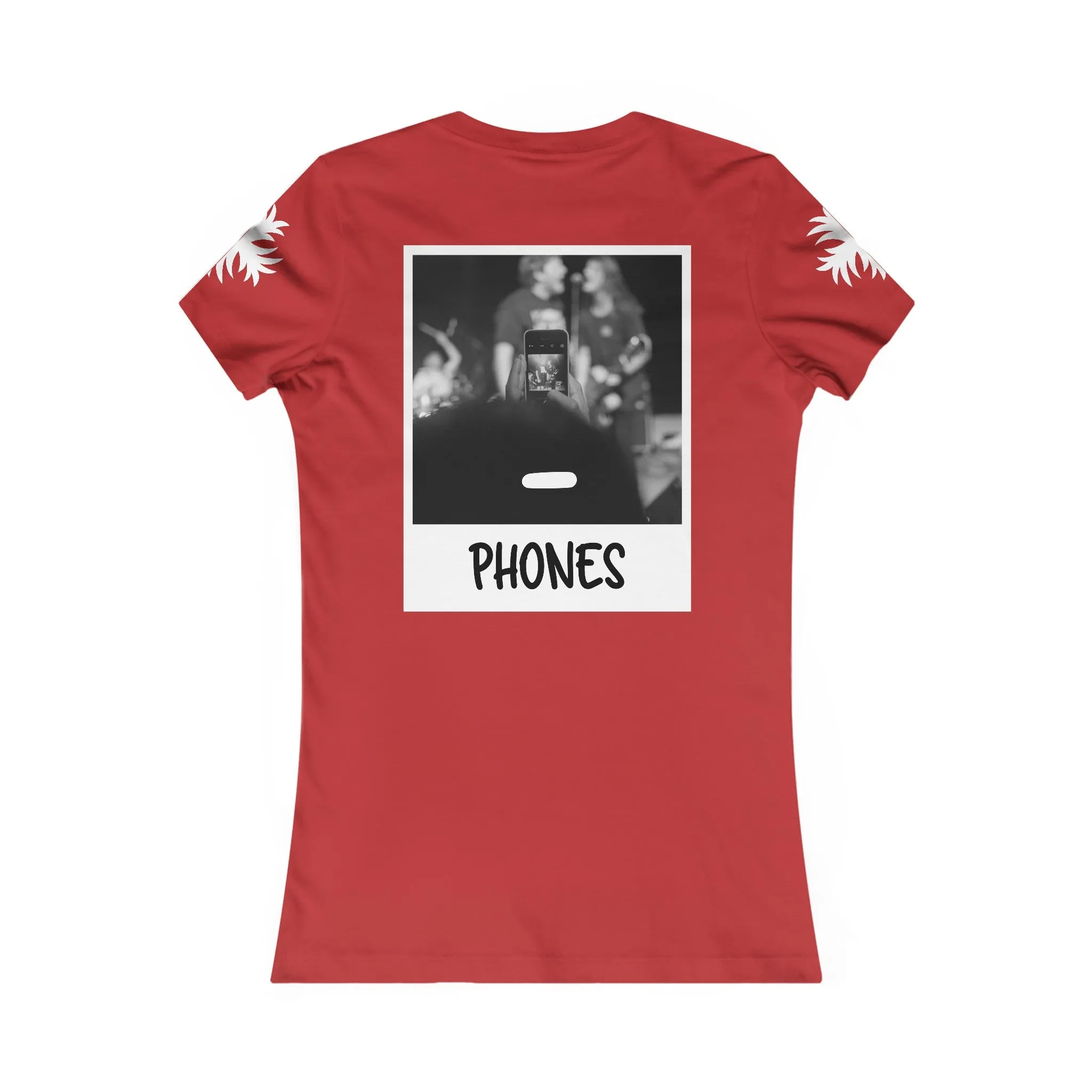 Women T-Shirt Edgy Original Design More Hands Less Phones Dark Print Tee Size S, M, L, XL