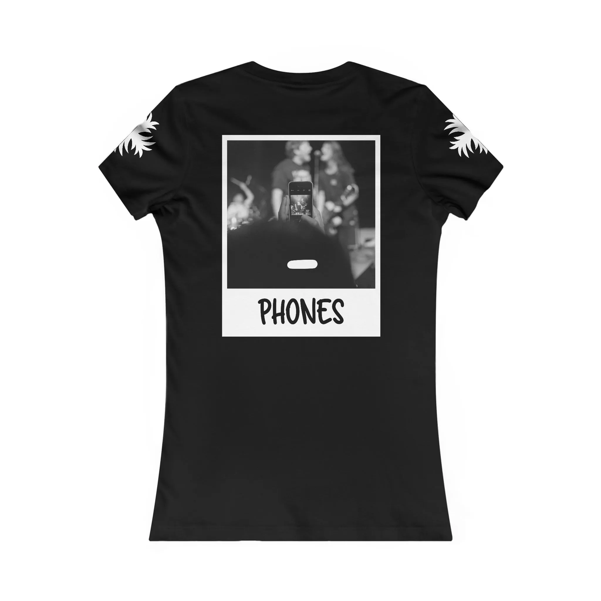 Women T-Shirt Edgy Original Design More Hands Less Phones Dark Print Tee Size S, M, L, XL