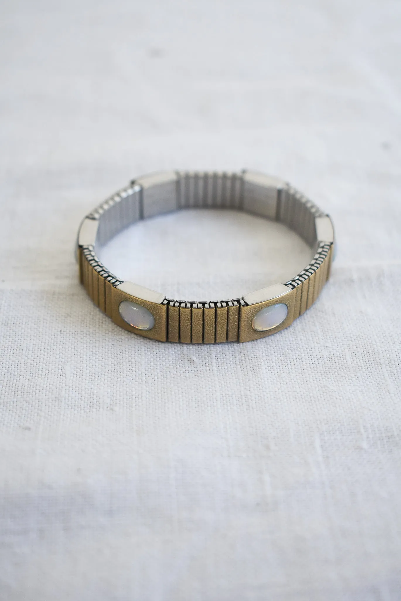 Y2K moon stone charm bracelet