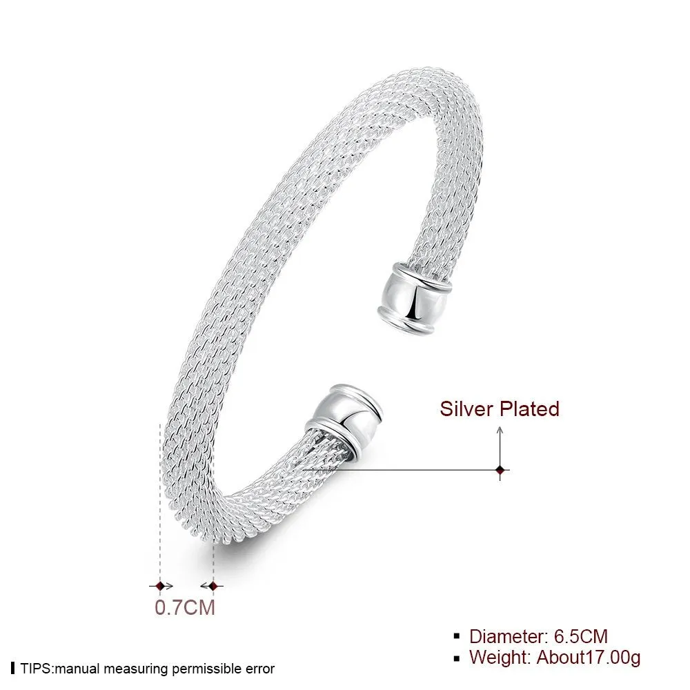 Yellow Chimes Smart Casual Twisting Sparkle Leaf Silver Plated Kadaa Bracelets for Women and Girls